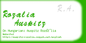 rozalia auspitz business card